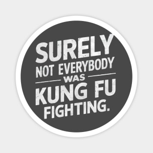 Surely Not Everybody Was Kung Fu Fighting Magnet